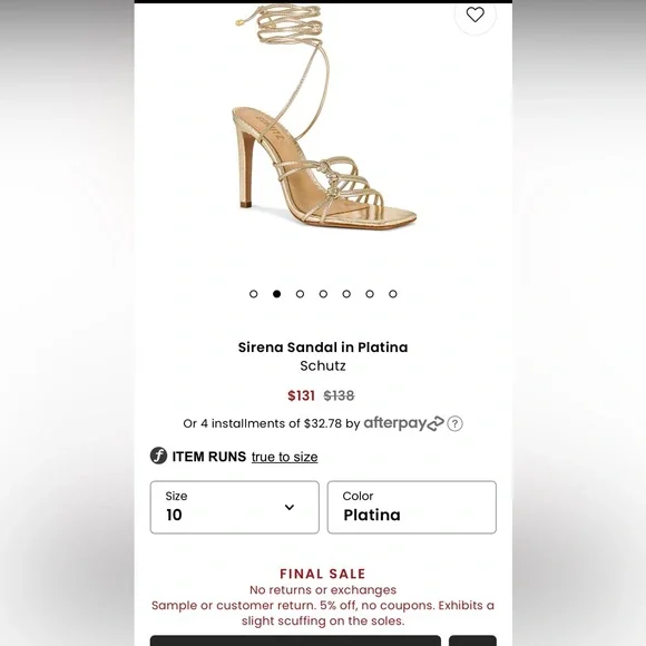 SCHUTZ SIRENA SANDAL IN NUDE - Picture 3 of 4